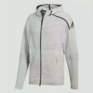adidas Gray White Raincoat for Men